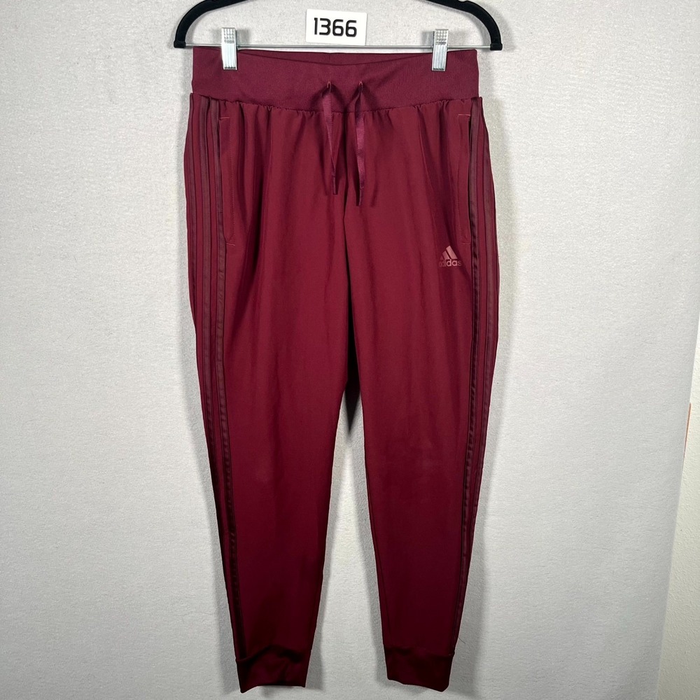 Adidas Tiro 19 Soccer Training Pants Womens Small Maroon 3 Stripes Tapered Fit